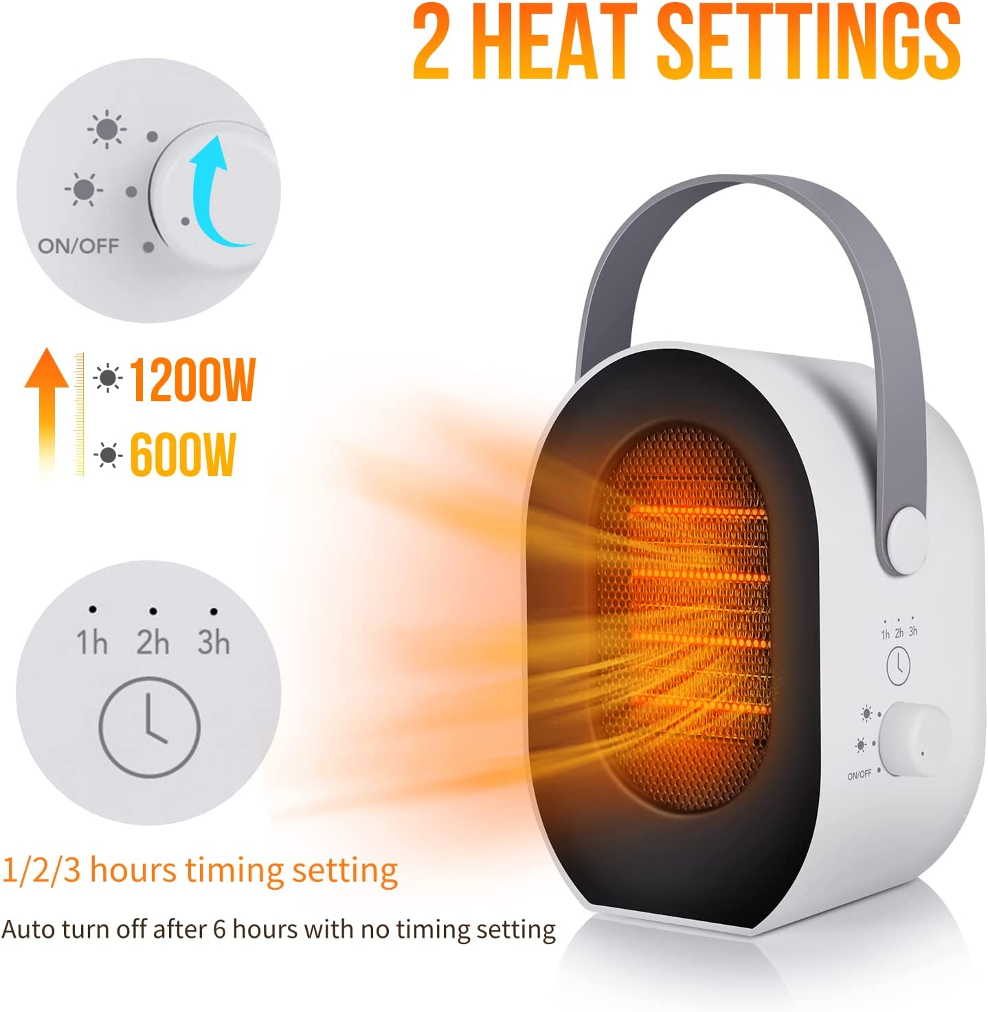 2025 New Hot Selling Portable Room Electric Fan Heater Plug in Electric Mini Fan Heater Space Heaters for Winter