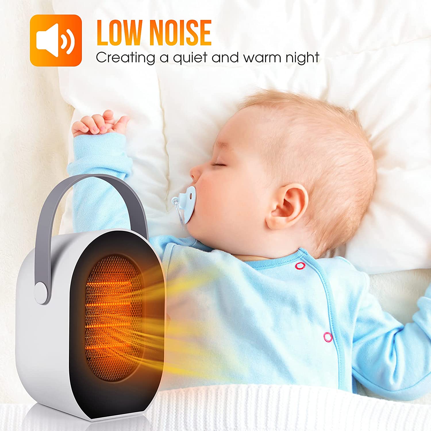 2025 New Hot Selling Portable Room Electric Fan Heater Plug in Electric Mini Fan Heater Space Heaters for Winter