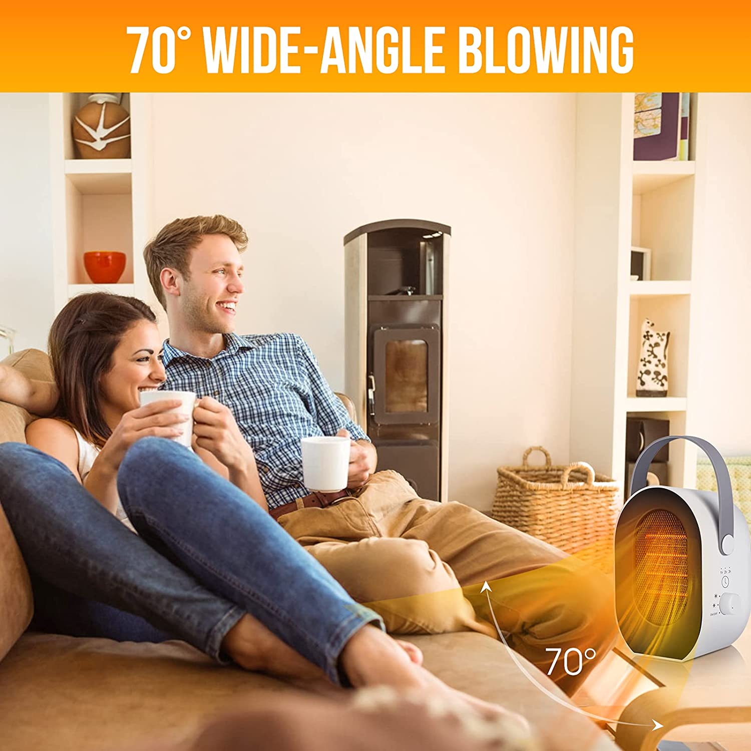 2025 New Hot Selling Portable Room Electric Fan Heater Plug in Electric Mini Fan Heater Space Heaters for Winter