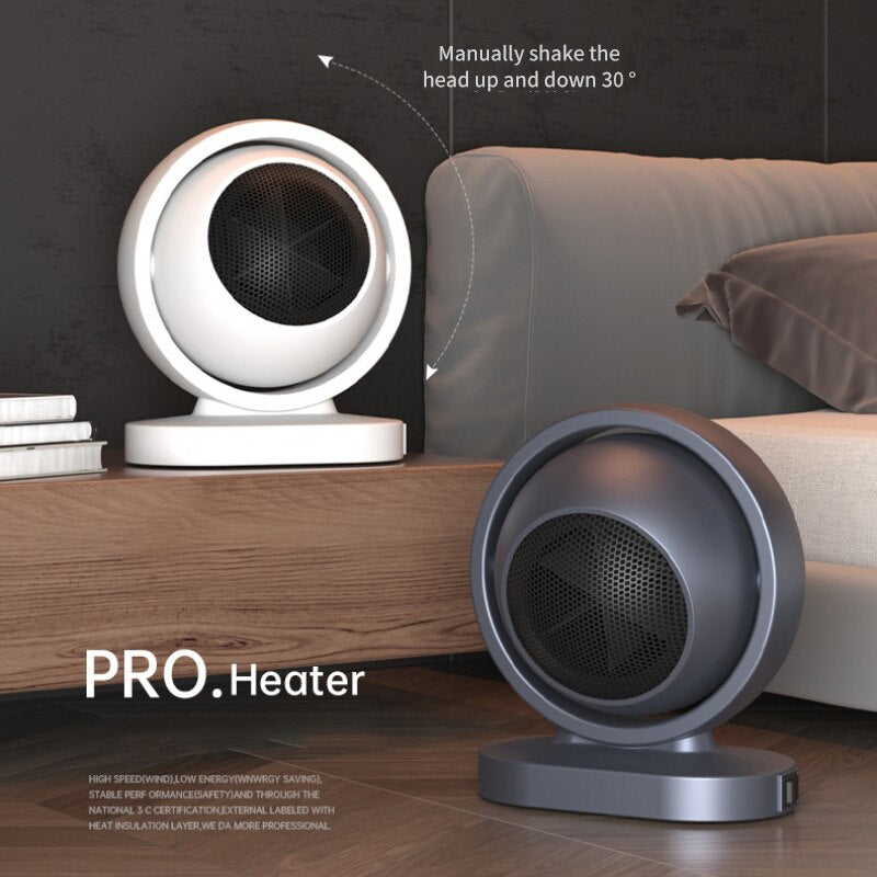 Mini Portable Quiet Adjustable Angle Desktop Fast Heating Wire Space Air Hot Electric Fan Heater for Winter Office Bedroom House