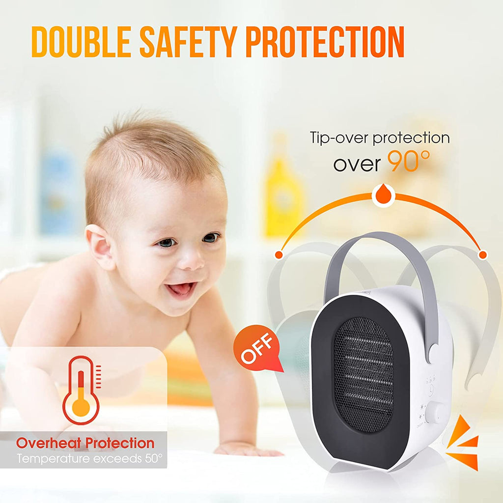 2025 New Hot Selling Portable Room Electric Fan Heater Plug in Electric Mini Fan Heater Space Heaters for Winter