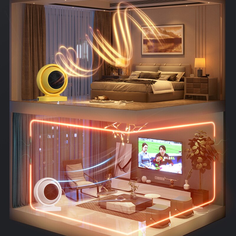 Mini Portable Quiet Adjustable Angle Desktop Fast Heating Wire Space Air Hot Electric Fan Heater for Winter Office Bedroom House